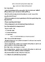 Đề cương ôn tập học kì I Lịch sử lớp 6